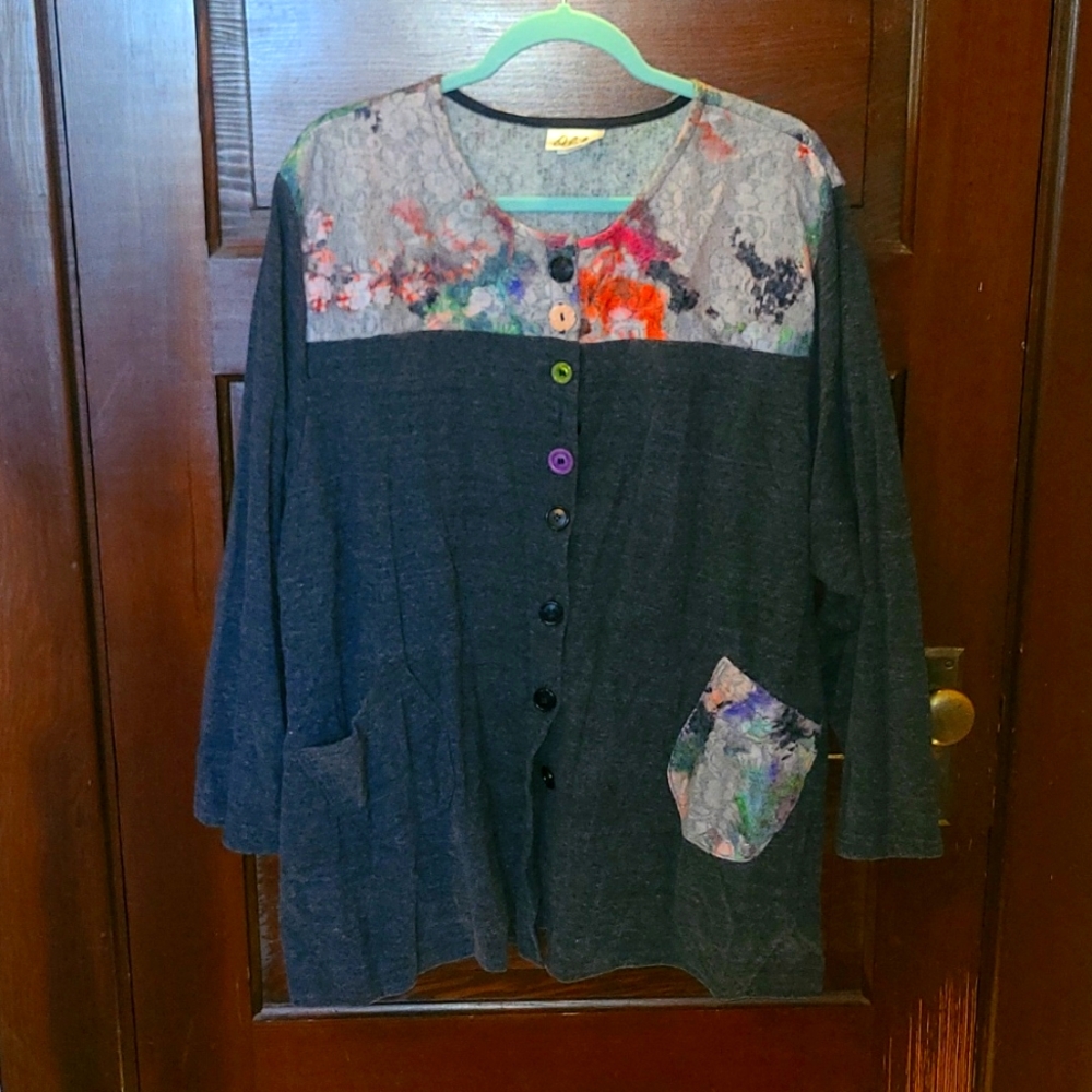 Odile casual fleecy jacket size 2X